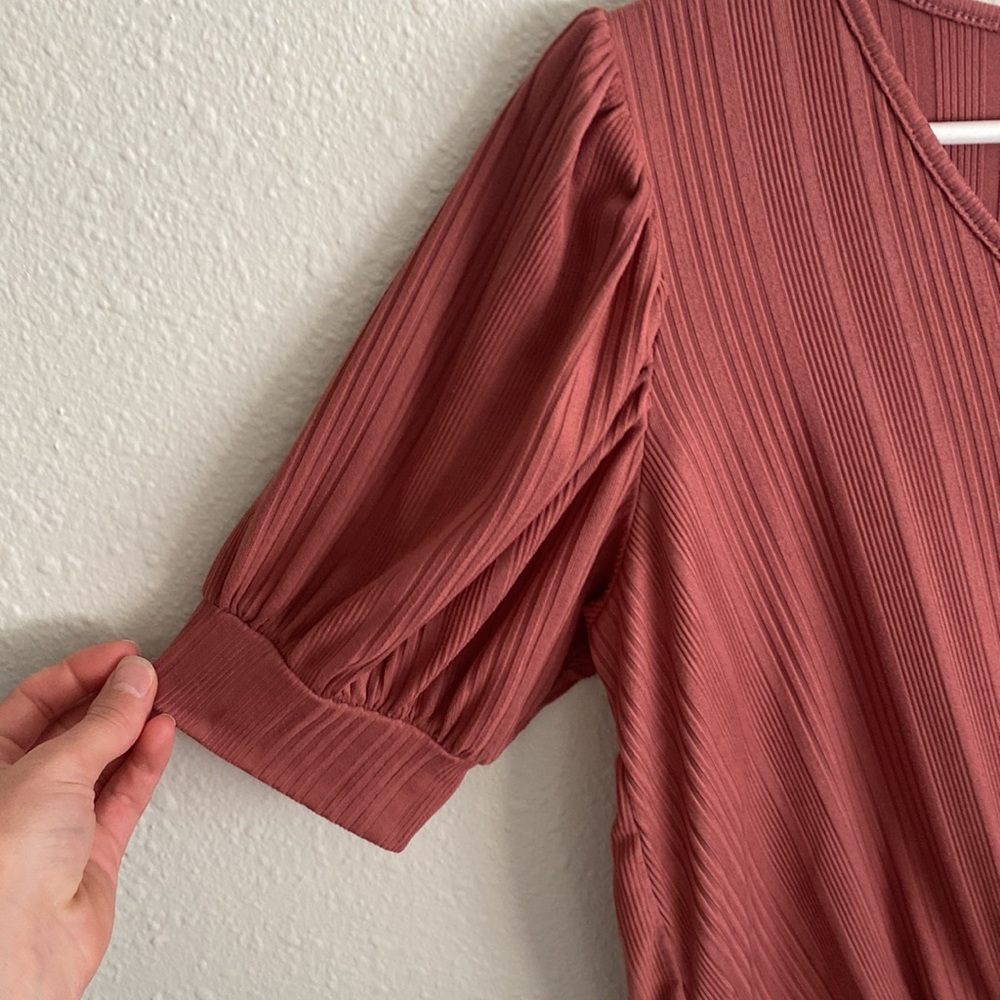 Rose colored tie-front top Nordstrom rack - Picture 3 of 5